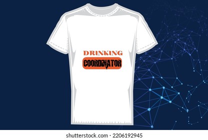 Drinking coordinator man and woman tshirt design