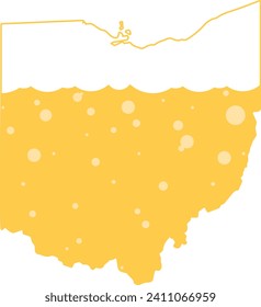 Vector de patrón de licor de cerveza de consumo Ilustración Burbujas gráficas Espuma Ohio