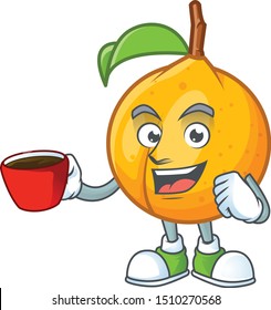 Drinking in cup fresh nutmeg cartoon for recipe food