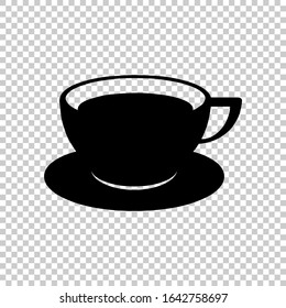 drinking cup icon flat vector on transparent background