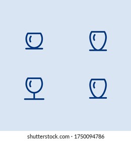 drinking cup line art icon vector. 