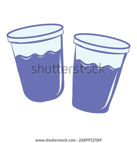 Drinking cup mineral water vector art