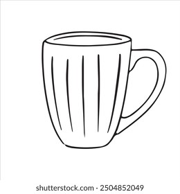 Drinking Cup Outline Drawing Illustration