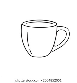 Drinking Cup Outline Drawing Illustration