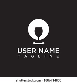 drinking cup silhouette design logo inspiration