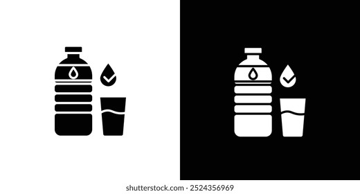 Drinking enough water icon Art design illustration