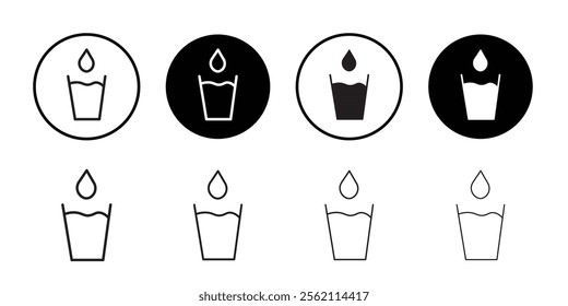 Drinking enough water icon Outline vector for web ui