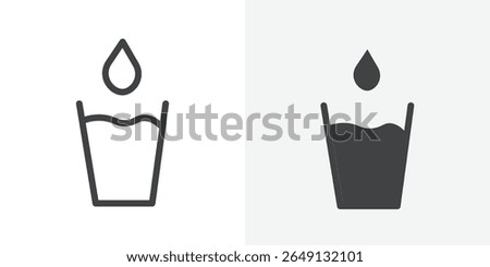 Drinking enough water icon Outline vector sign