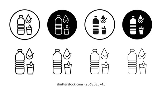 Drinking enough water icon Simple thin outline