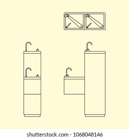 Drinking fountain fixed icon