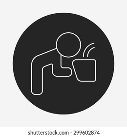 Drinking fountain line icon