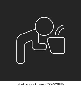 Drinking fountain line icon