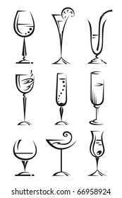 drinking glass collection