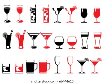 Drinking glass collection vector