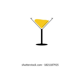 Trinken von Glas flattes Symbol auf weißem Hintergrund, Vektorgrafik