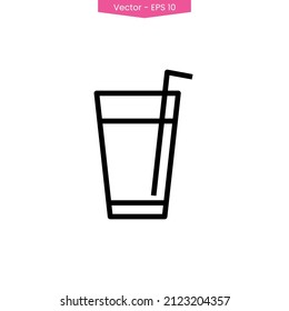 Drinking glass icon vector illustration design
