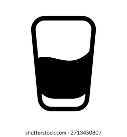 Drinking Glass Icon Vector Symbol Design Illustration