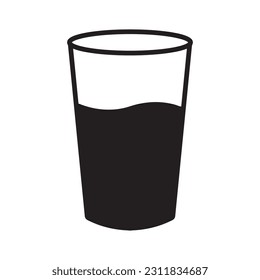 drinking glass icon vector template illustration logo design