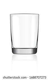 Drinking Glass Isolated On White Background. Vector Illustration