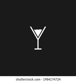 Drinking Glass Logo Design Vector