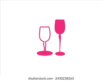 Drinking glass, logo, icon, illustration, vector, isolate separeted icon.