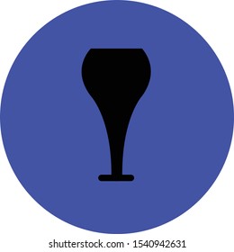 Drinking glass simple illustration clip art vector