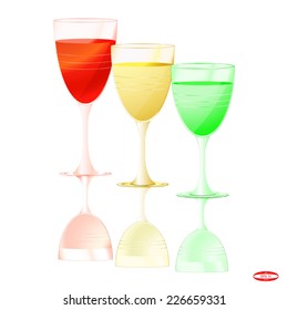 drinking glass transparent glass on white background vector