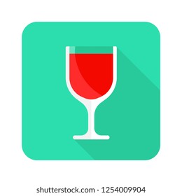 drinking glass. wine icon. vector illustration 