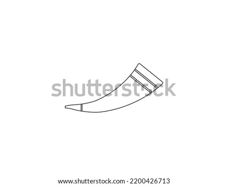 Drinking horn, ancient icon. Vector illustration.