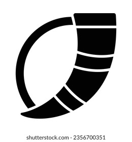 Drinking Horn Vector Glyph Icon For Personal And Commercial Use.
