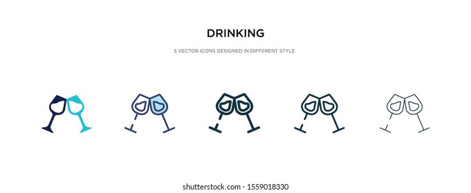 drinking icon in different style vector illustration. two colored and black drinking vector icons designed in filled, outline, line and stroke style can be used for web, mobile, ui
