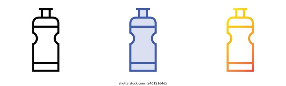 drinking icon. Linear, Blue Fill and Gradient Style Design Isolated On White Background