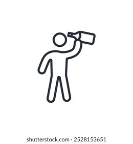drinking icon. vector.Editable stroke.linear style sign for use web design,logo.Symbol illustration.