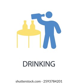 drinking icon. vector.Editable stroke.linear style sign for use web design,logo.Symbol illustration.