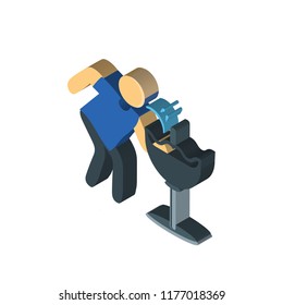 Drinking isometric left top view 3D icon