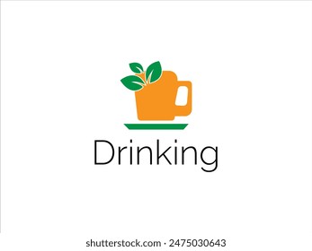 Trinklogo-Design, Saftglas-Vektorgrafik