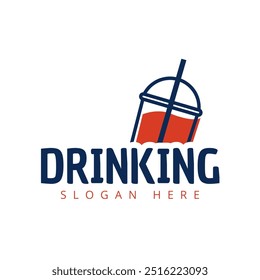 Drinking Logo vector design with eps format file.