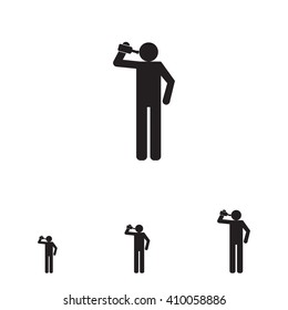 Drinking man icon