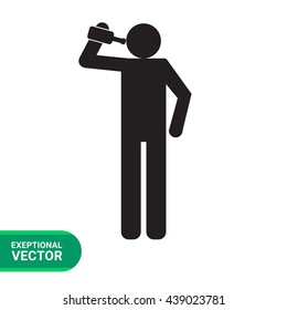 Drinking man icon