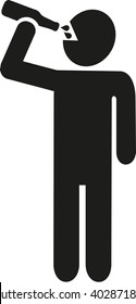 Drinking man pictogram