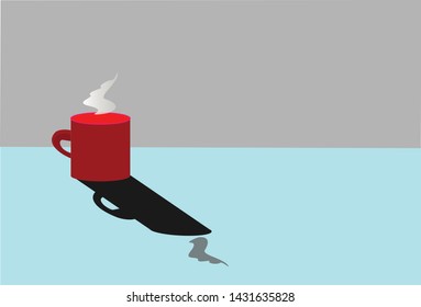 A drinking mug for coffee, tea and hot chocolate or any warm drink
