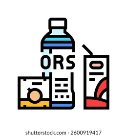 drinking oral rehydration solution color icon vector. drinking oral rehydration solution sign. isolated symbol illustration