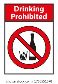 Drinking prohibited,No alcohol sign isolated on white background