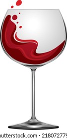 Drinking red wine concept vector illustration