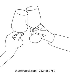Drinking red wine at dinner in restaurant.