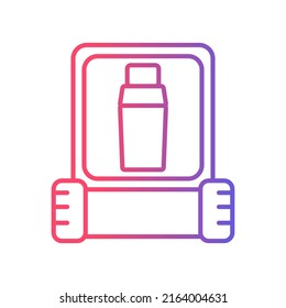 drinking servant robot icon logo concept