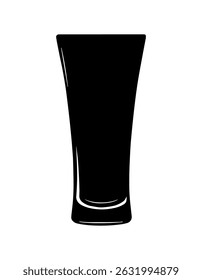 Drinking shot glass black icon.