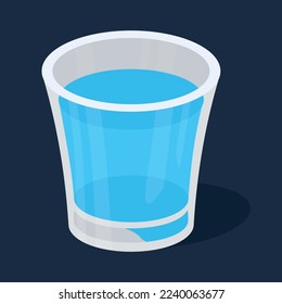 Trinkschussglas Blue Liquid Vectorart