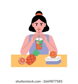 Beber Ilustração Liso Smoothie. Arquivo EPS 10 