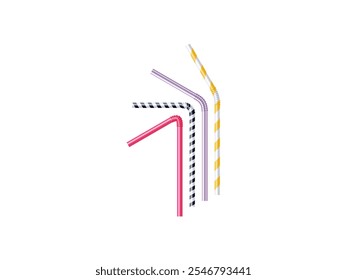 Drinking Straw for Beverage Colorful Vector Illustration Isolated on White Background
Colorful Drinking Straw Vector. Illustration for Beverages, Isolated on White Background, Vibrant Drinking Straw
